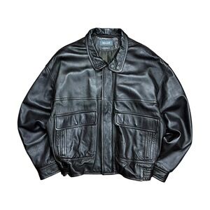 Vintage Bally Made in Italy Brown Leather Bomber Jacket - L (50)